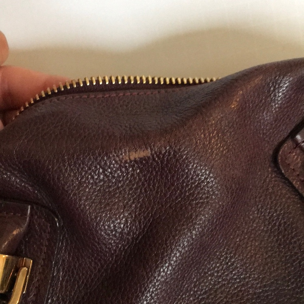 Vintage Chloe Paraty Plum Leather Gold Brass Hardware - Picture 3 of 9